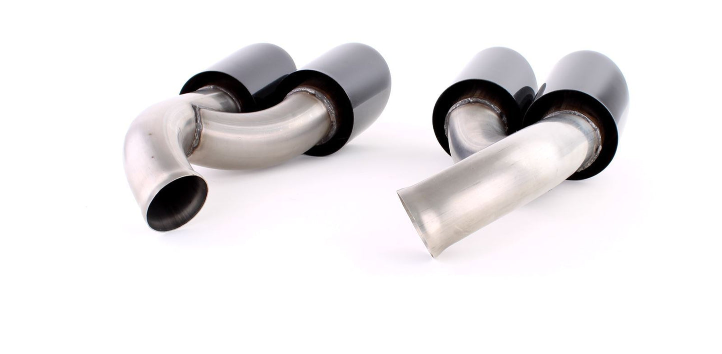 Terminali di scarico GTS Optics nero adatto per Porsche Cayenne 92A Facelift 14-