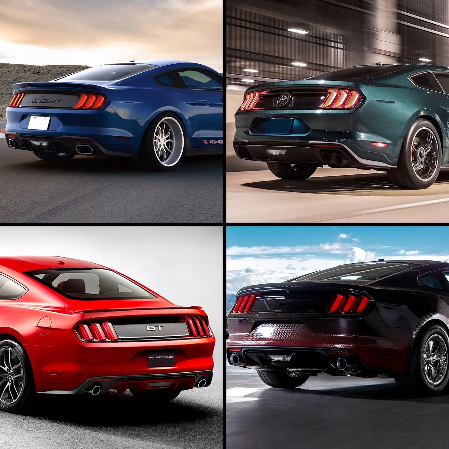⭐ART.2929 Fanali Posteriori a LED Rossi con a 5 Modalità – Ford Mustang ⭐