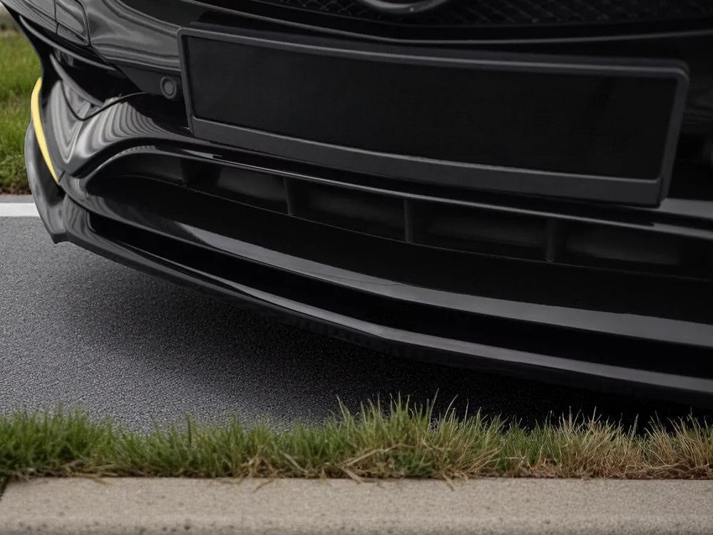 🔥Splitter Anteriore V4 in ABS Nero Lucido per Mercedes-AMG CLA 45 C117 🔥