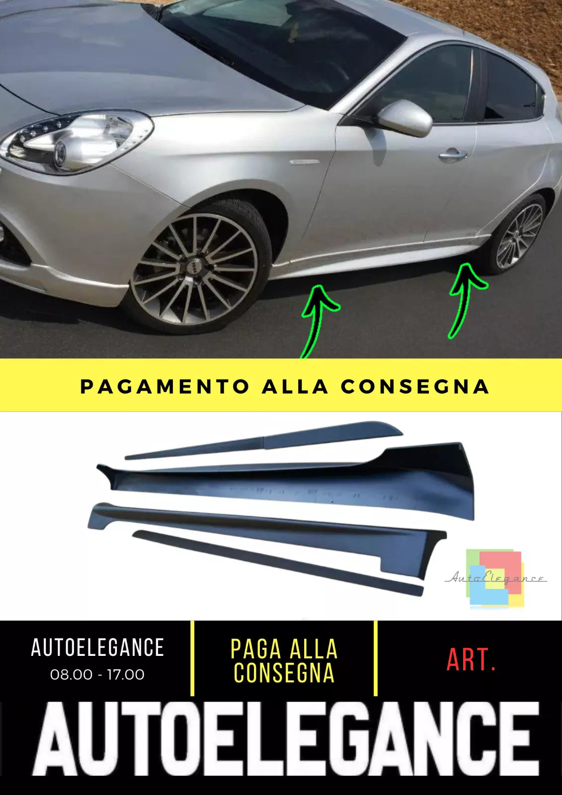 ⭐ Mini-Jupes Laterari ABS for Alfa Romeo Giulietta Qv Launch Édition ⭐