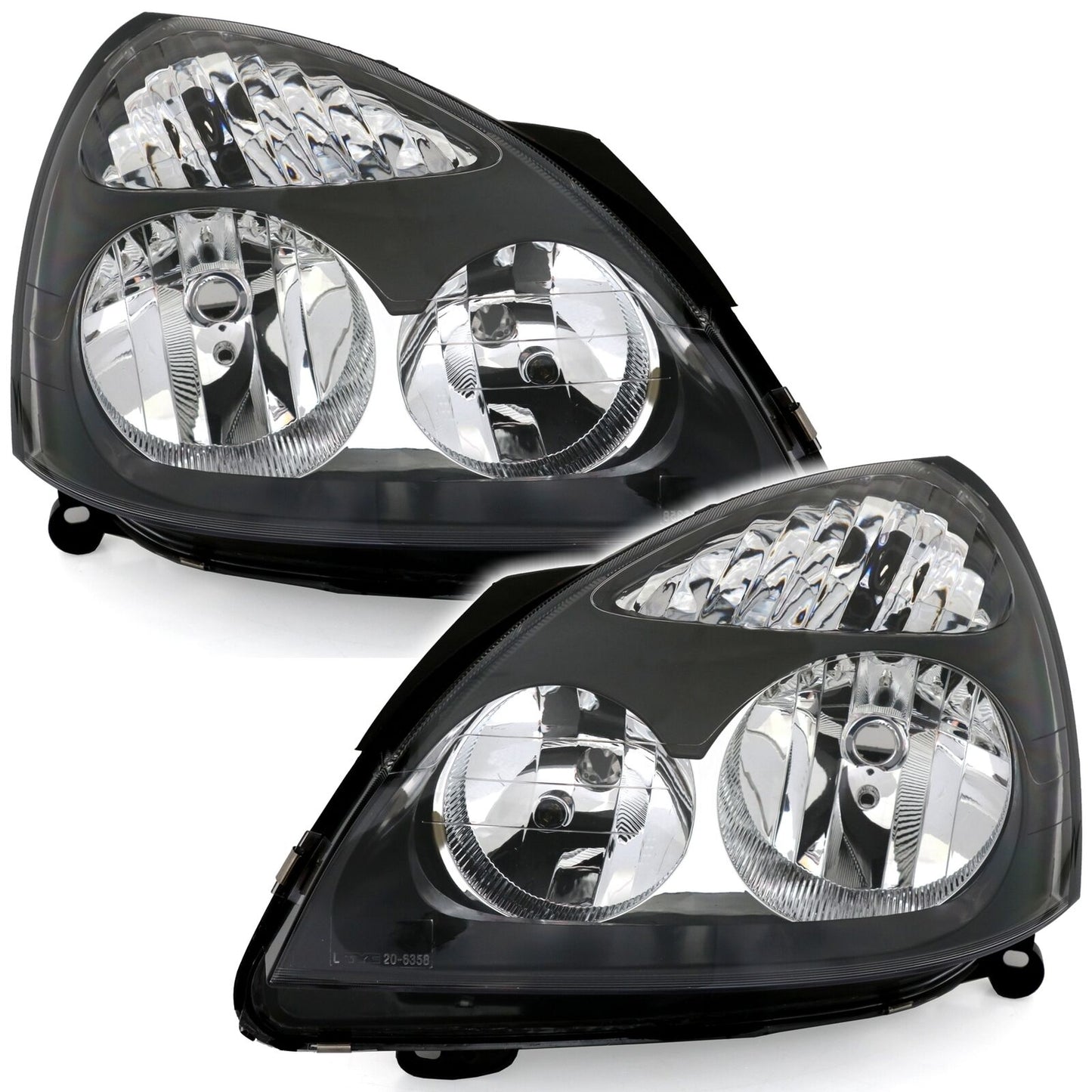 Headlight set for Renault Clio 2 B II 01 to 05 H1 H7 left + right