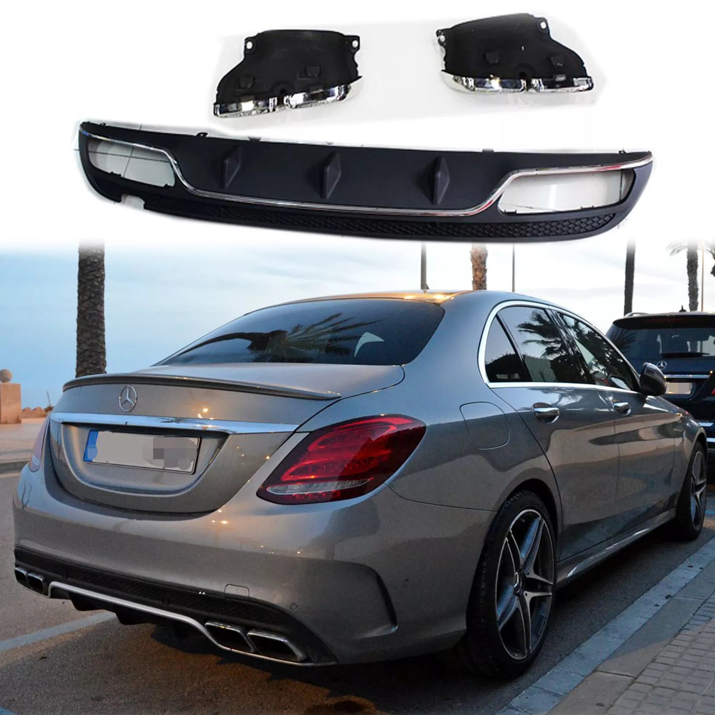 😍griglia adatta per Mercedes W205 S205 Sport nero lucido😍