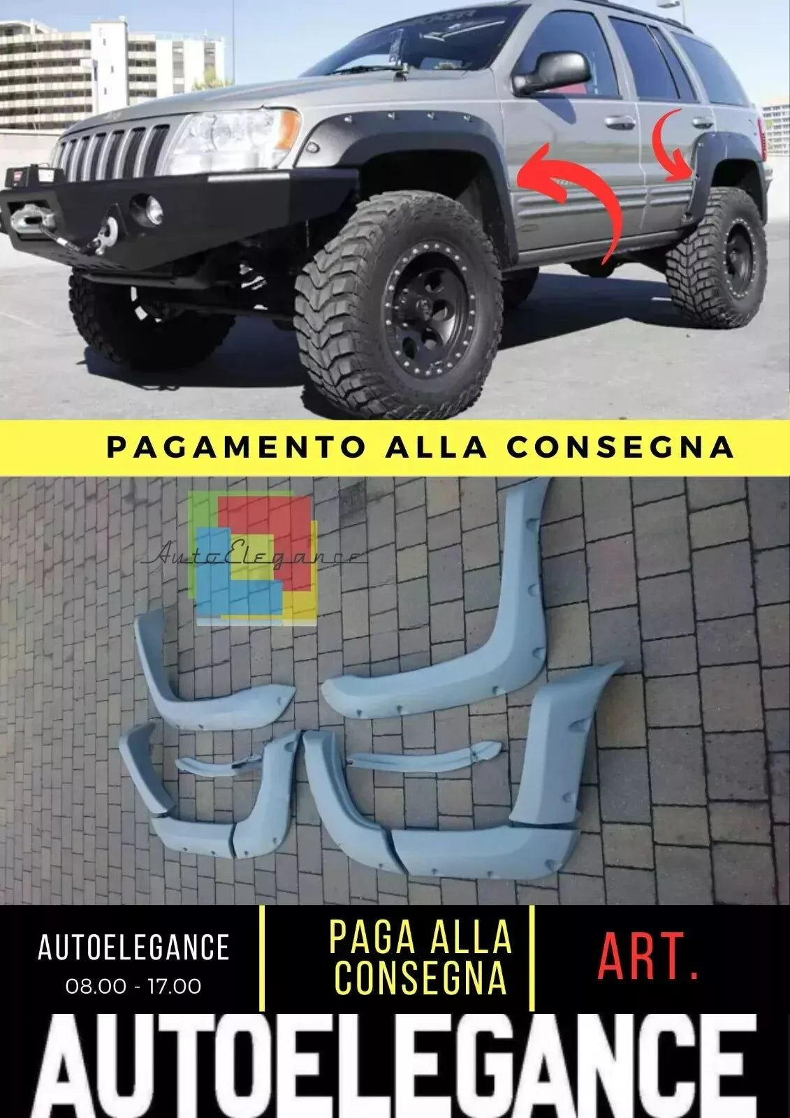 JEEP GRAND CHEROKEE WJ 1999 - 2004 WHEEL ARCH EXTENSIONS - FENDER FLARES + NEW +