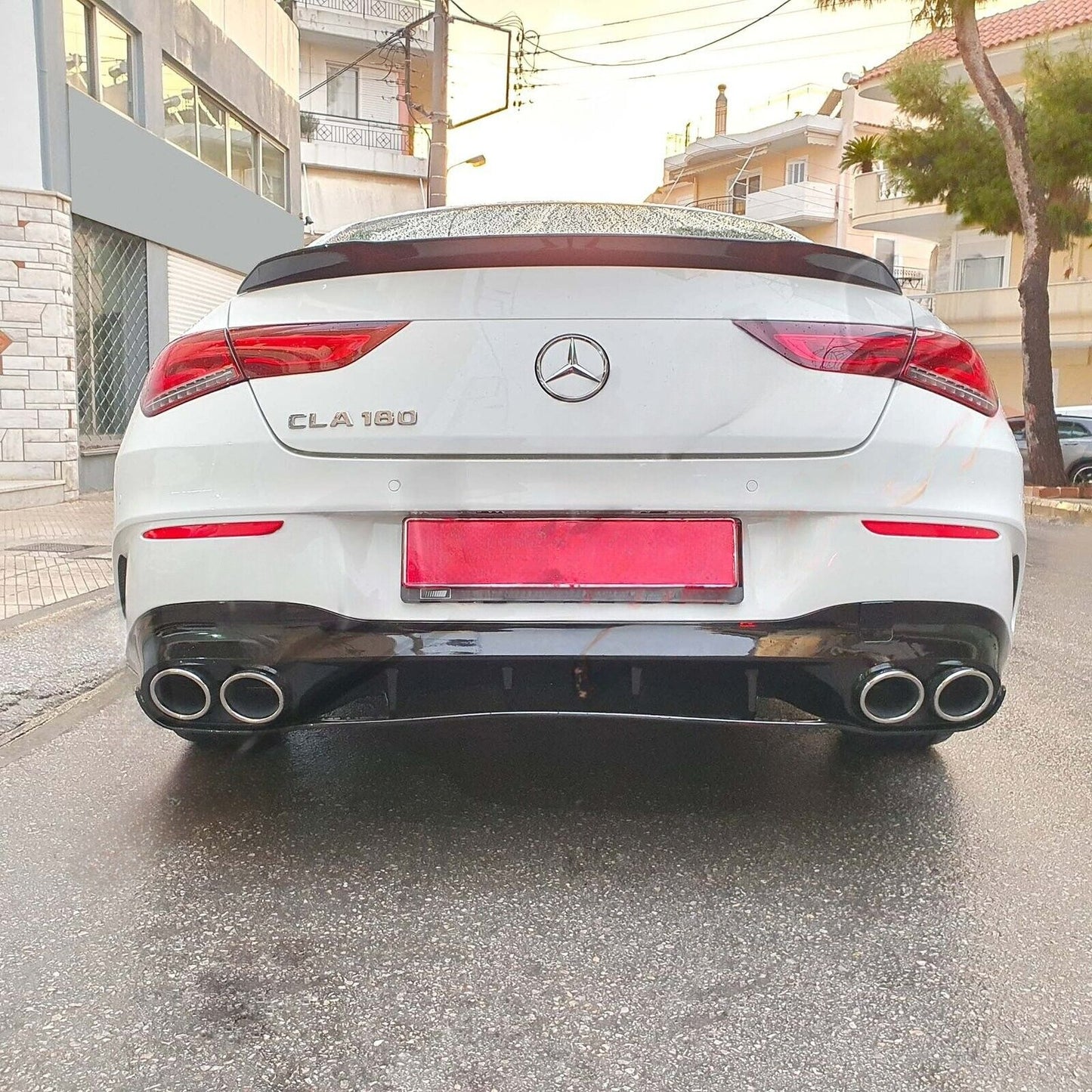 PARAURTI POSTERIORE COMPLETO ADATTO PER MERCEDES CLA W118 LOOK A45 + TERMINALi