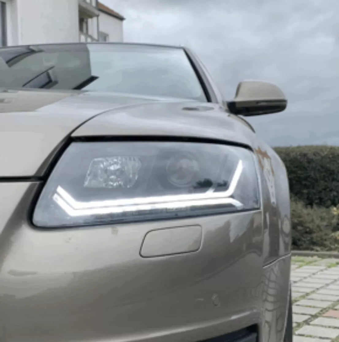 Per Audi A6 4F 08-11 Faro allo Xeno Design 4G TFL Frecce Led Luce di marcia