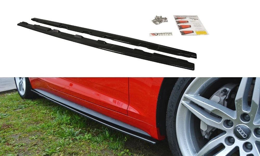 💕Sotto minigonne adatto per Audi A5 F5 S Line nero lucido 💕