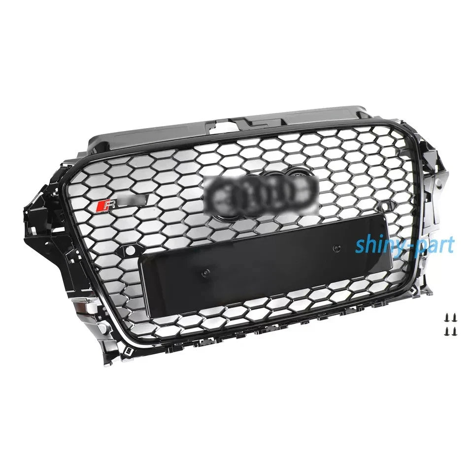 ART.5676 GRIGLIA NIDO D'APE NERO LUCIDO PER Audi A3 8V 2017-2020 LOOK RS3