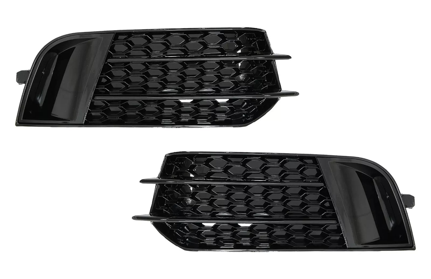 Lato griglie Coperture fendinebbia per Audi A1 8X 2010-2015 RS1 Look Nero