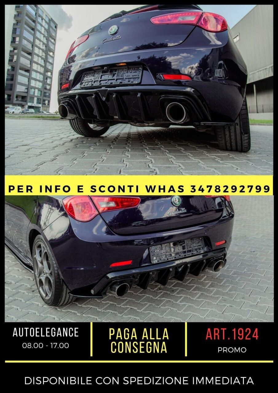 1924 Diffusore Dam adatto per alfa romeo giulietta nero lucido