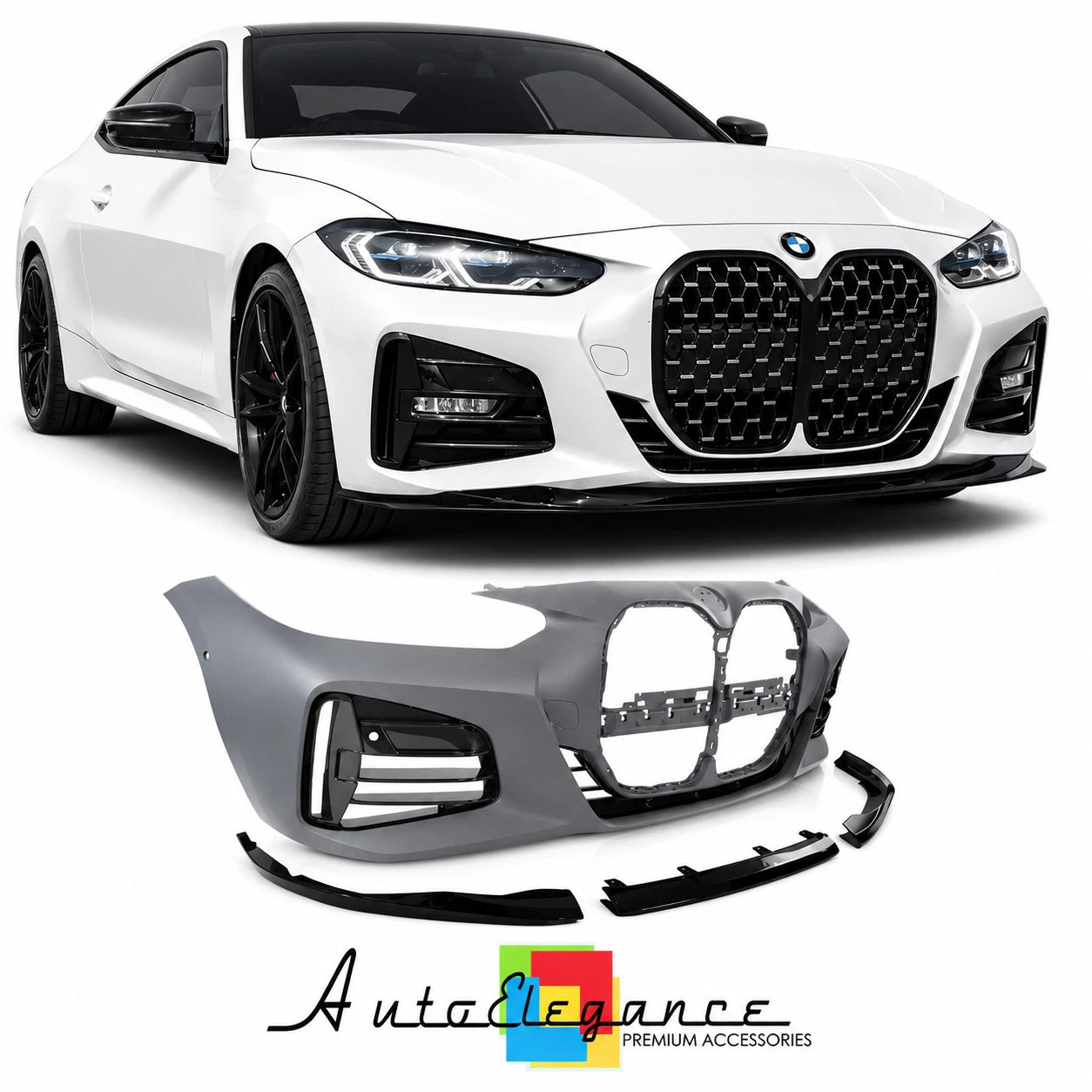 PARAURTI ANTERIORE BMW G22 G23 20- LOOK M PERFORMANCE 440i PDC PARK ASSIST + SPO
