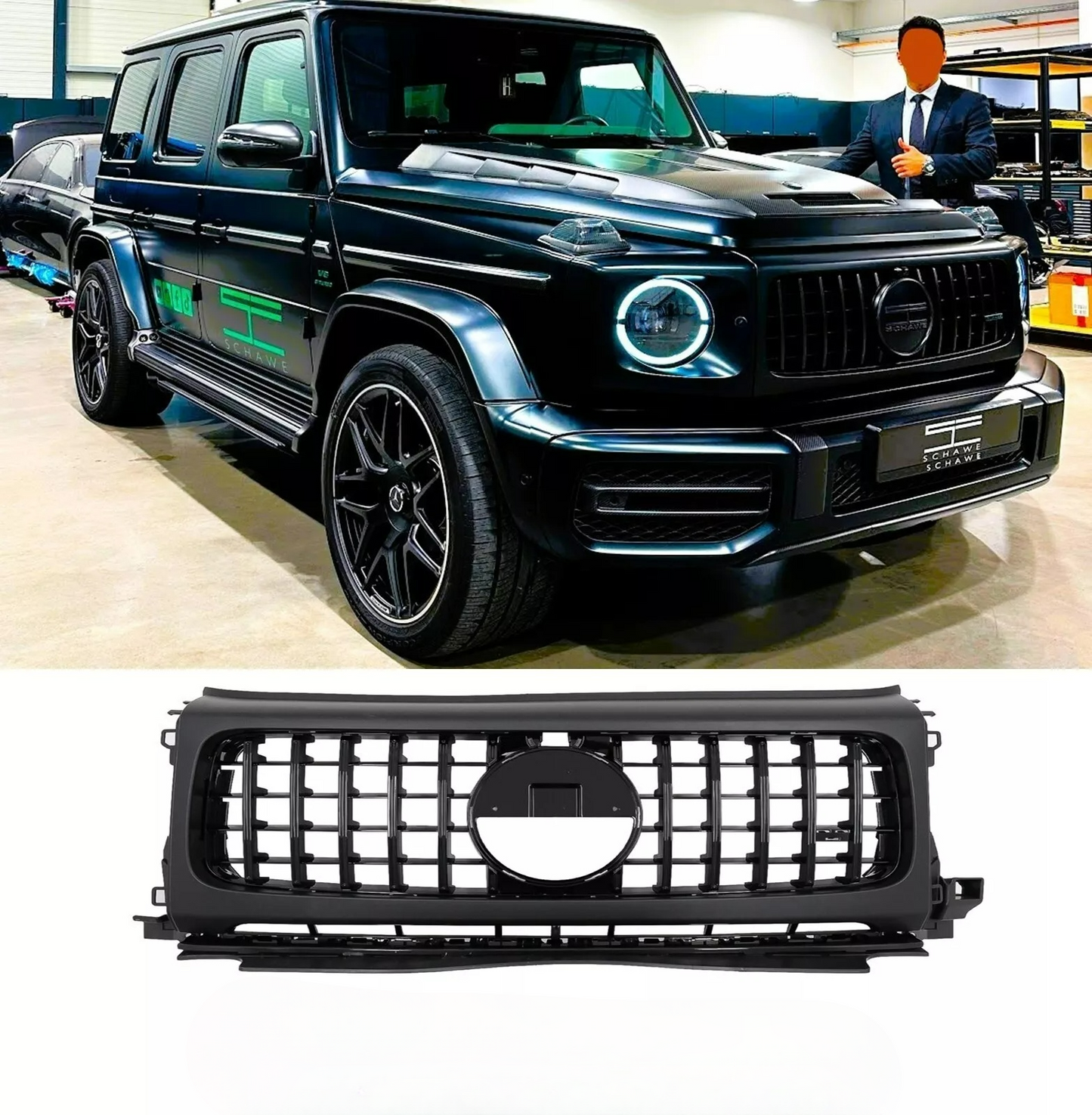 ✨Glossy Black Grille SUITABLE FOR Mercedes G Wagon Class W464 G63✨