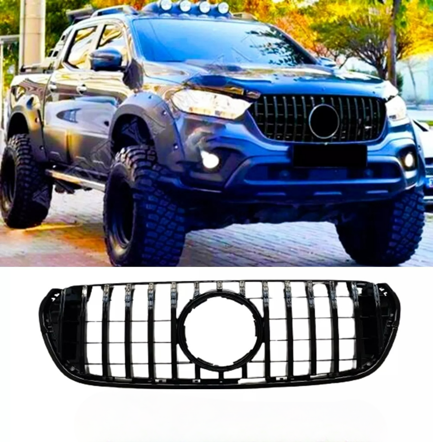 ✨Glossy Black Front Grille fit FOR Mercedes X Class BR470 W470 15-19✨