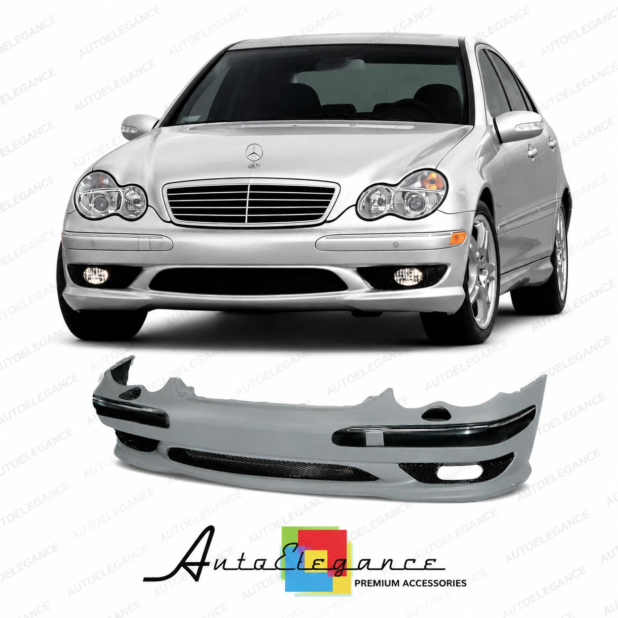 PARAURTI ANTERIORE MERCEDES CLASSE C W203 04-07 LOOK AMG C32