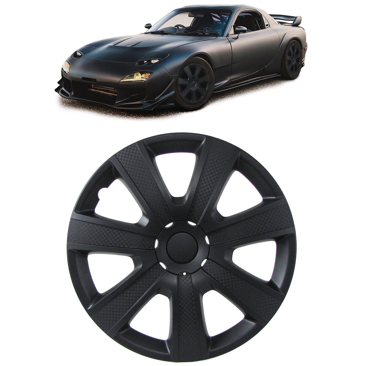 Tenzo-R IX Wheel Covers for 13" Steel Wheels Carbon Black Matt