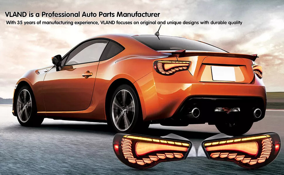 ⭐ART.2925 Fanali Posteriori a LED Fumé – Toyota 86 (2012–2020) / Subaru BRZ⭐
