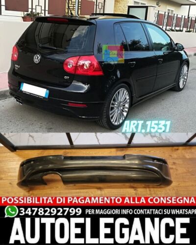 1531 Paraurti posteriore inferiore per Golf 5 Look R32 IN nero lucido