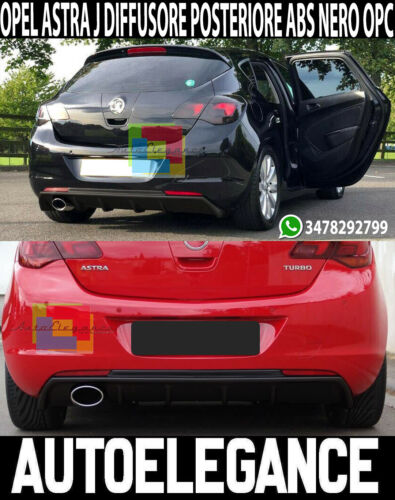 Opel Astra J Diffusore Inferiore Paraurti Posteriore ABS Nero