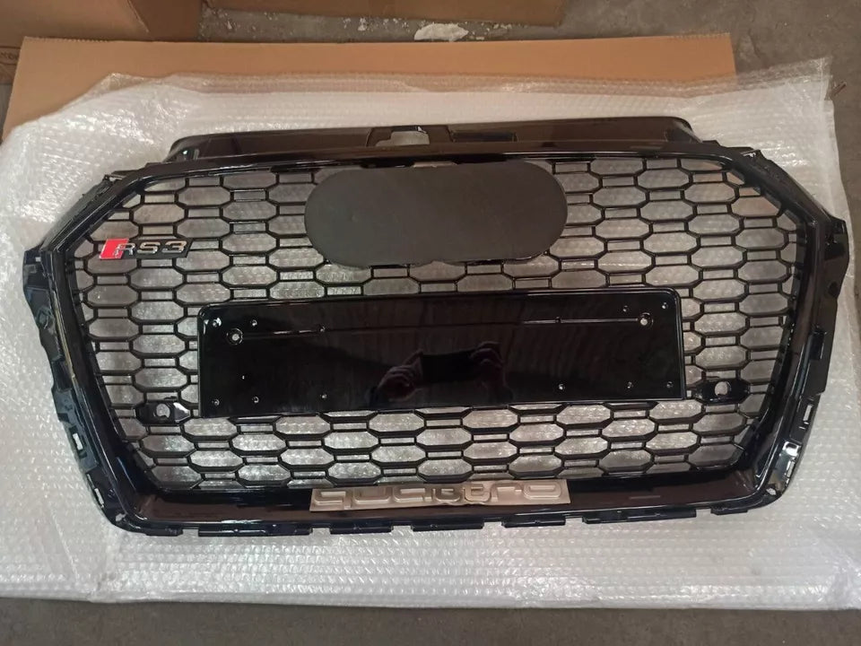 🔥ART.4562 GRIGLIA ANTERIORE NIDO D’APE STILE RS3 NERA PER AUDI A3 S3 8V 16-20🔥
