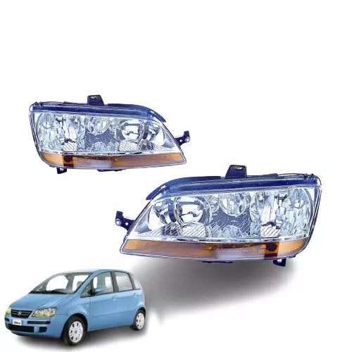 COPPIA FARI ANTERIORI FRECCIA ARANCIO FIAT IDEA SENZA FENDINEBBIA INCORPORATI