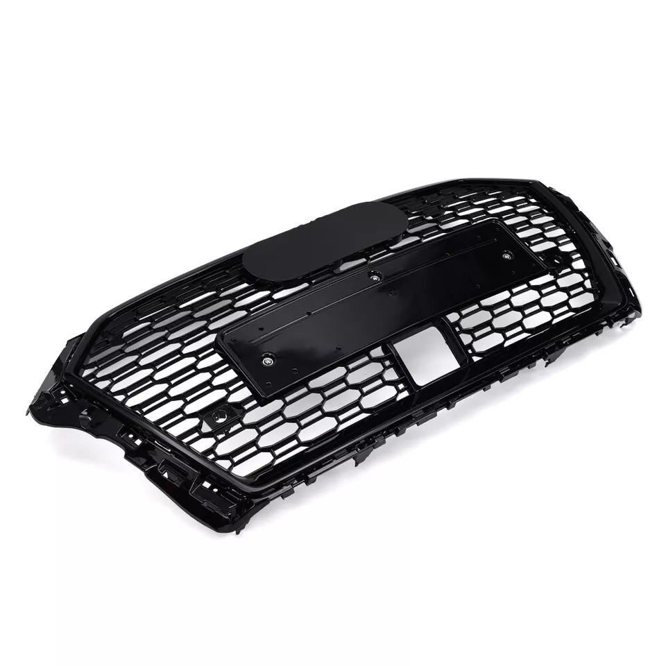 💫ART.5671 GRIGLIA NIDO D'APE NERO LUCIDO PER Audi A3 8V 2017-2020 LOOK RS3💫