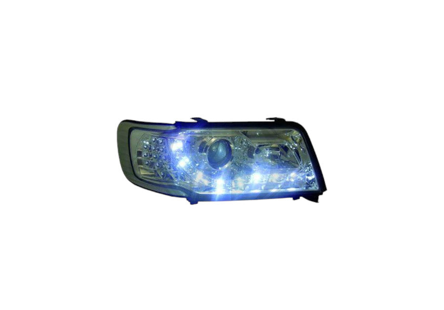 🔥SET OF HEADLIGHTS SUITABLE FOR AUDI 100 (C4) 90-94 CHROME🔥