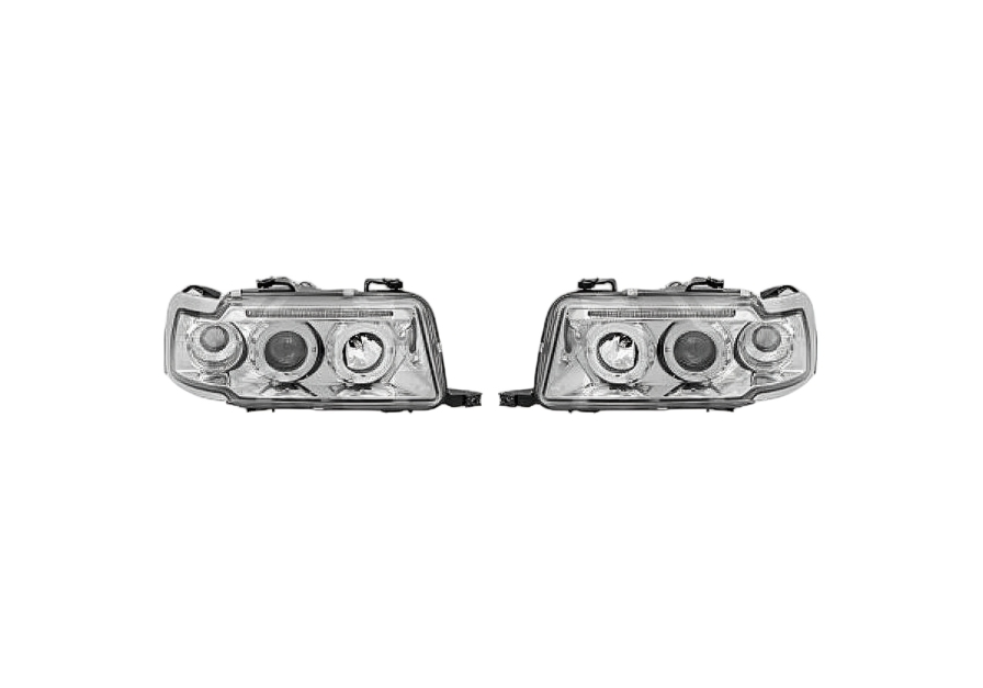 🔥Headlight set 91-94 CLEAR GLASS/CHROME Suitable for Audi 80 Lim/Avant (B4) 🔥