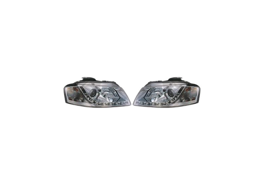 ⭐Set fari Anteriore KLARGL./CHROM Adatto Per Audi A3 03-08⭐