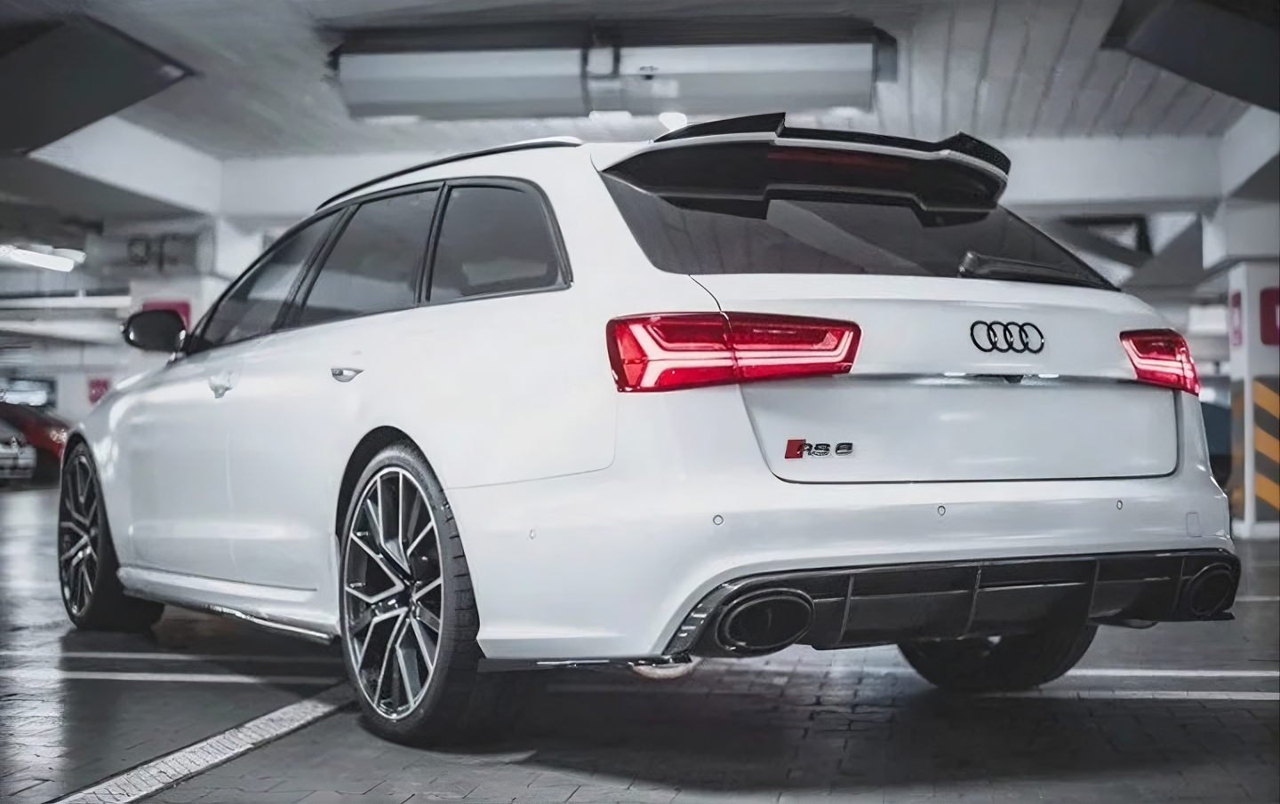 💫ART.8001 Spoiler Posteriore Stile MAXTON per Audi RS6 Avant C7 2013-2017💫