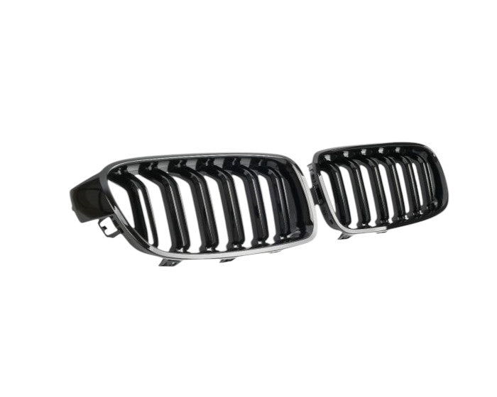 🔥ART.2783 Griglia Sportiva Doppia Lamella Nero Lucido adatto per BMW Serie 3 🔥
