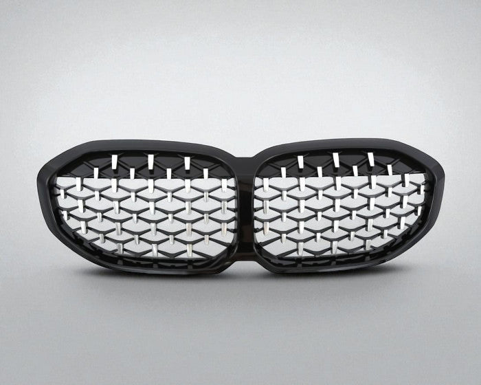 🔥 ART.2501 Griglia Radiatore Diamond Nero/Cromo per BMW Serie 1 F40🔥