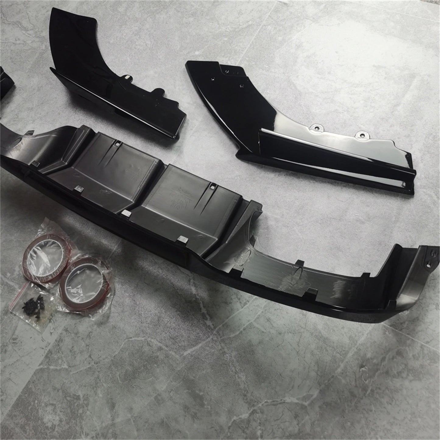 💫ART.8546 Diffusore Posteriore Stile MT Nero Lucido per BMW F87 M2 2016-2021💫