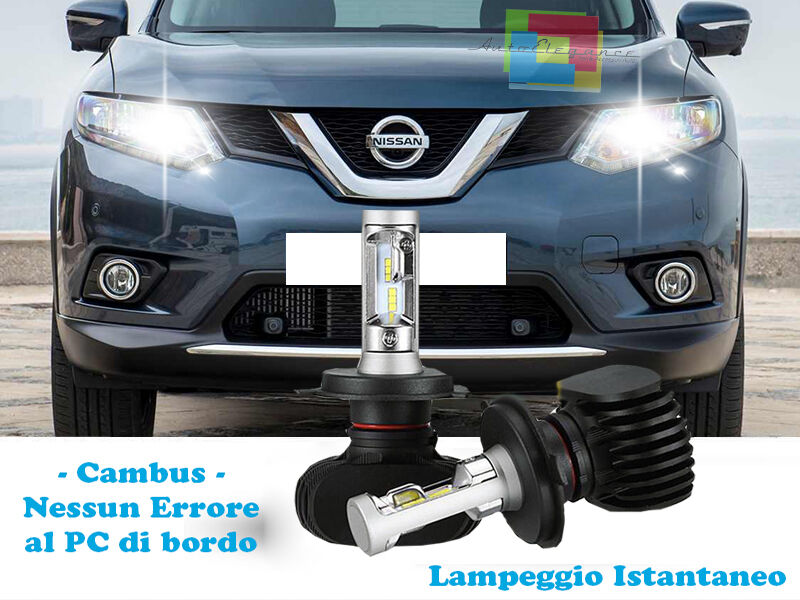 LAMPADE ABBAGLIANTI LAMPEGGIO ISTANTANEO A LED NISSAN X-TRAIL 2013+ CREE