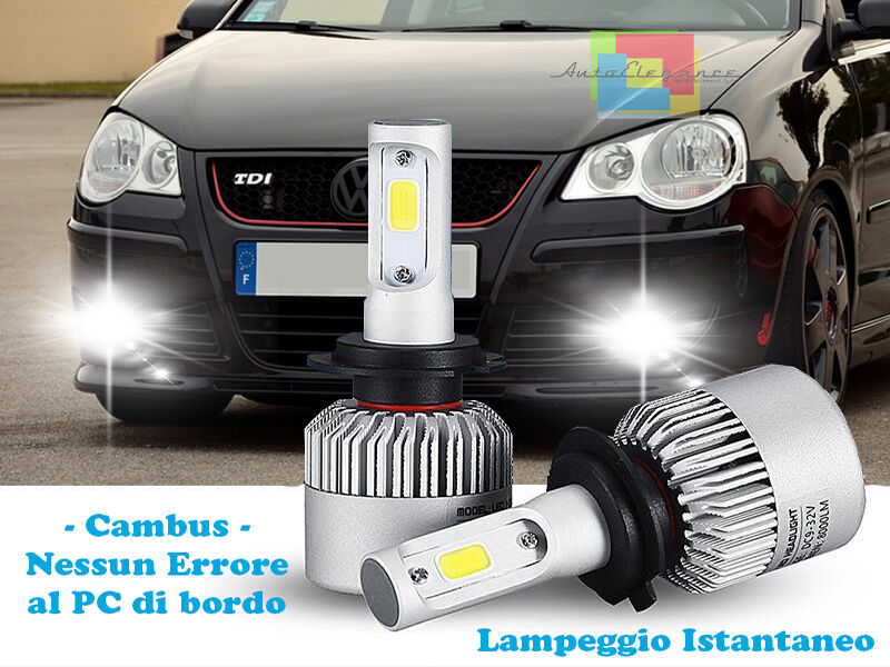 LAMPADE FENDINEBBIA A LED CREE VW POLO 9N3 CAMBUS BIANCO GHIACCIO