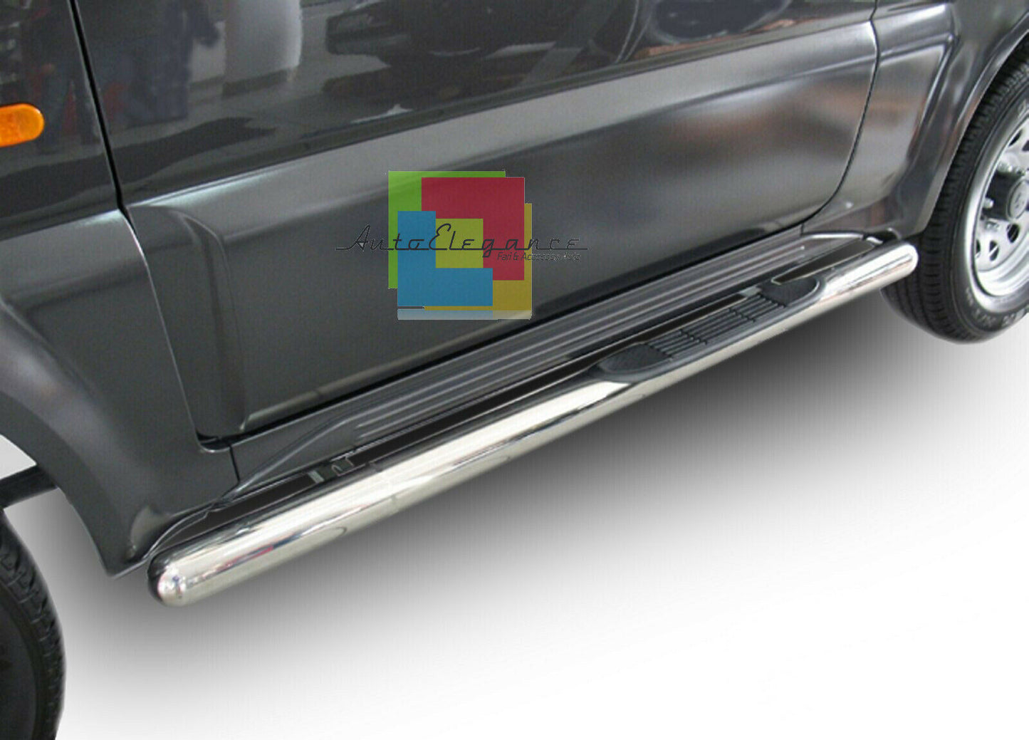 SUZUKI JIMNY 1998-2018 PEDANE LATERALI TUBOLARI SOTTO PORTA ACCIAIO