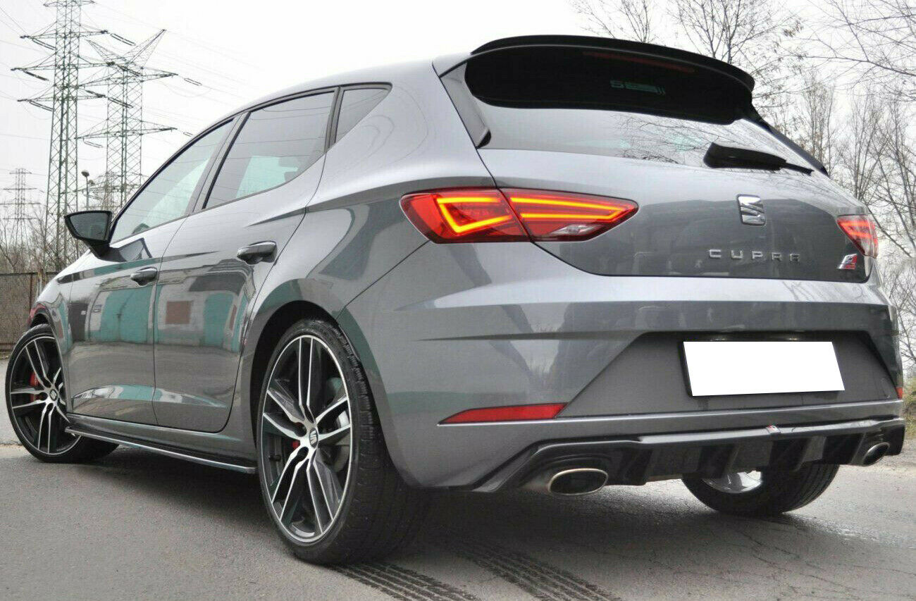 SEAT LEON 5F RESTYLING 2017+ REAR BUMPER ABS DIFFUSER CUPRA