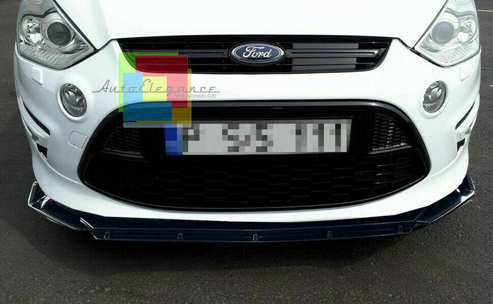0131 FORD S-MAX SPLITTER PARAURTI ANTERIORE NERO LUCIDO LOOK RS AUTOELEGANCERICAMBI