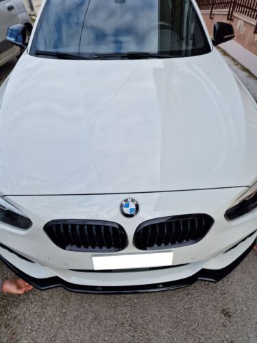 BUMPER SPLITTER FOR BMW 1 SERIES F20 F21 2015-2019 M SPORT GLOSS BLACK