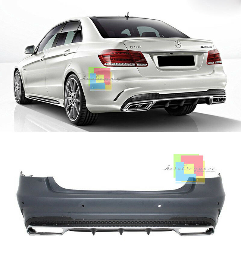 PARAURTI POSTERIORE AMG E63 IN ABS PER MERCEDES CLASSE E W212 2013+ LIFT
