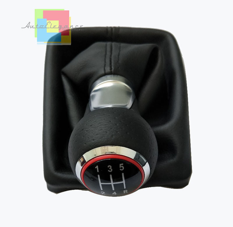 AUDI A3 8P S3 2003-2012 5 SPEED MANUAL GEAR KNOB IN LEATHER SLINE LOOK