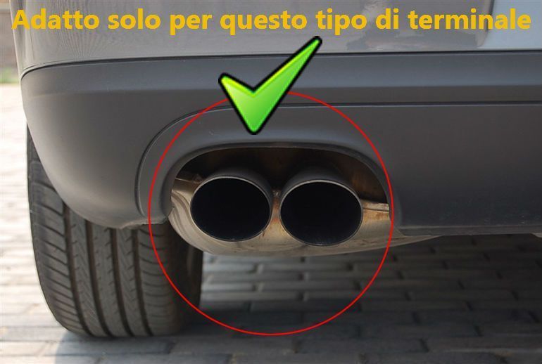 TERMINALI DI SCARICO CROMATI ACCIAIO INOX SLINE AUDI A3 8P 2004-2012 SPORTBACK