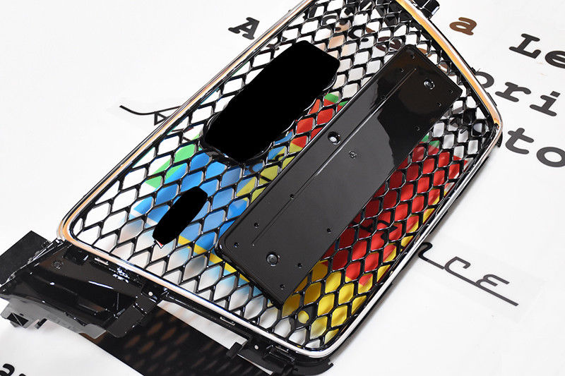 GRIGLIA ANTERIORE AUDI A5 2007-2011 CALANDRA LOOK RS5 NIDO D'APE BORDO CROMATO