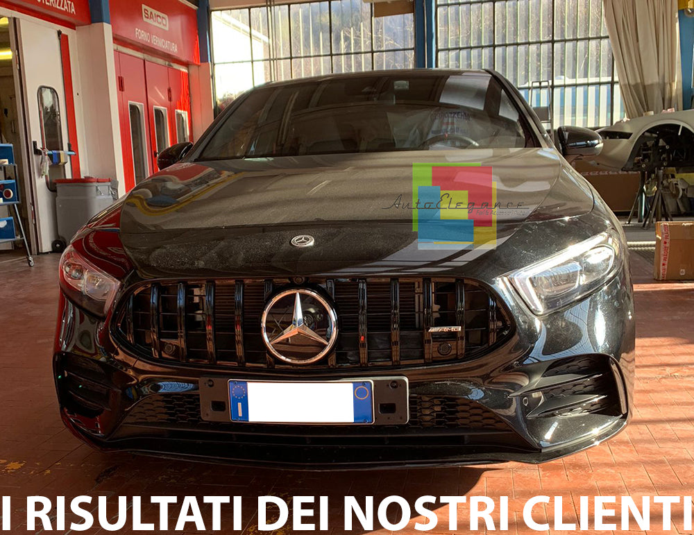 GRIGLIA ANTERIORE NERA MERCEDES CLASSE A W177 2018+ MASCHERINA AMG PANAMERICANA