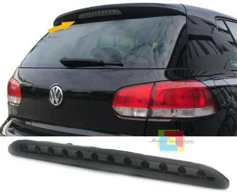 TERZO STOP POSTERIORE VW GOLF 6 2008-2012 LOOK TUNING NERO TECNOLOGIA LED .-