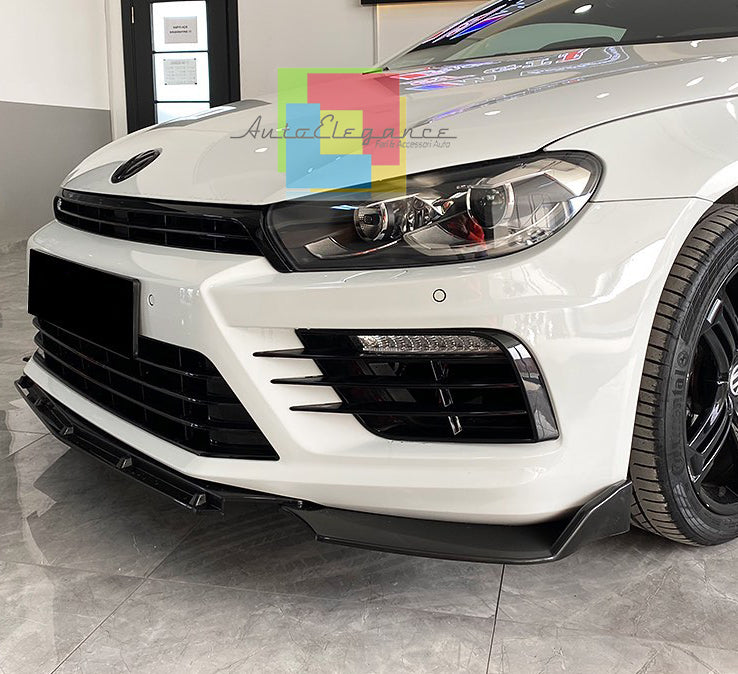 VW SCIROCCO 2008-2017 SPOILER SOTTO PARAURTI LAMA R NERO LUCIDO SPLITTER