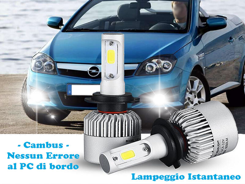 LAMPADE FENDINEBBIA A LED CREE OPEL TIGRA TwinTop CAMBUS BIANCO GHIACCIO