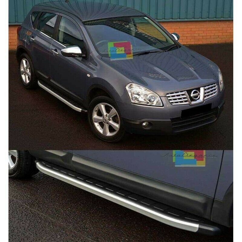 PEDANE LATERALI NISSAN QASHQAI 2007-2013 SOTTO PORTA ANTISCIVOLO .-.