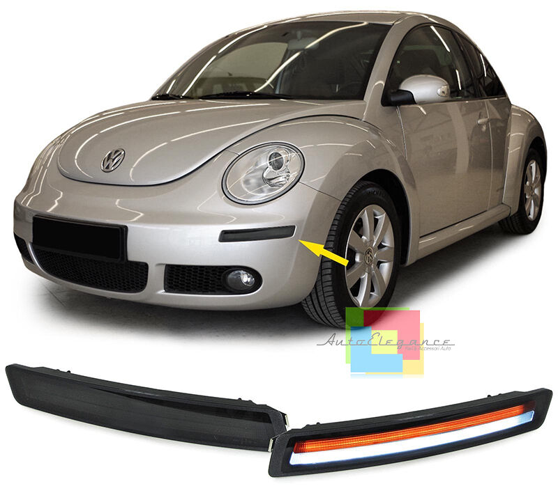 VW NEW BEETLE 2006-2010 LUCI DI POSIZIONE + FRECCE ANTERIORI FUME A LED CAMBUS