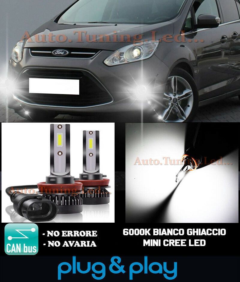CREE LED FOG LIGHTS FORD C MAX II CAMBUS ICE WHITE 8000LM