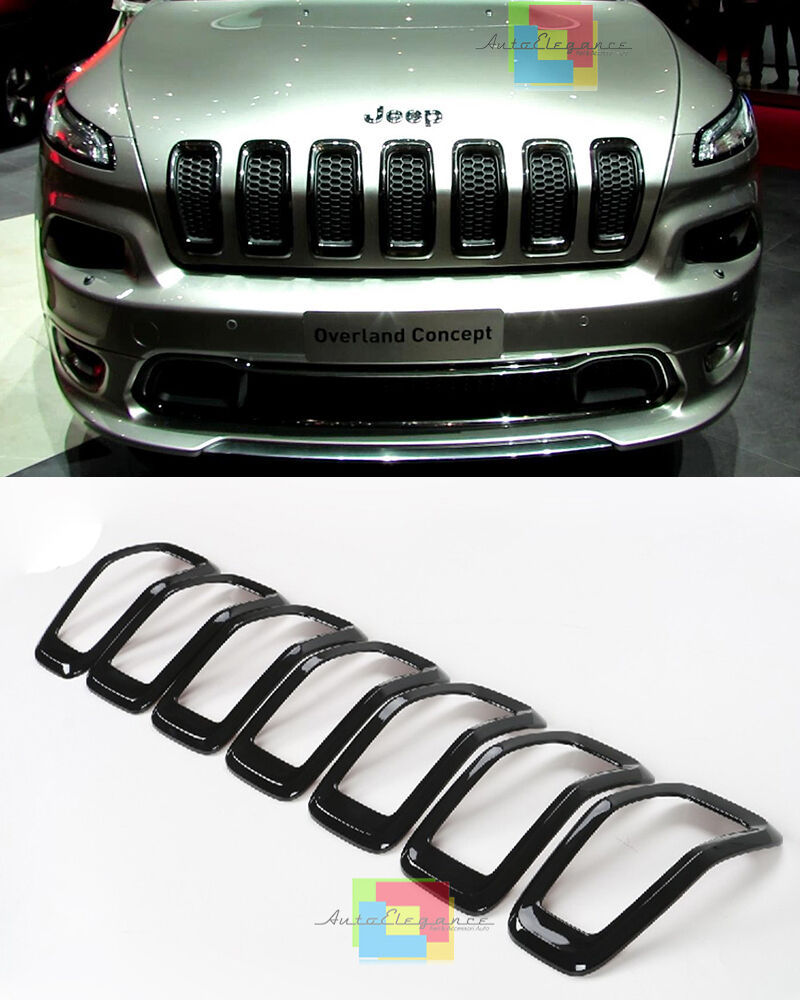 JEEP CHEROKEE 2014-2015 BLACK ABS FRONT GRILLE FRAME SPORTY DESIGN