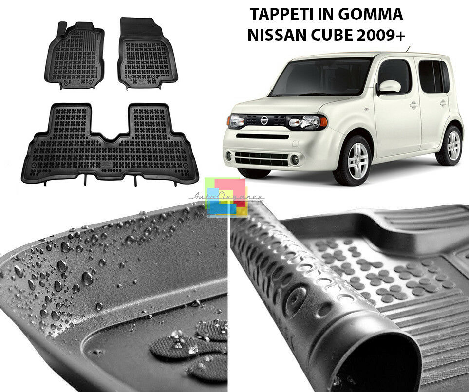 NISSAN CUBE 2009 IN POI TAPPETINI AUTO IN GOMMA - TAPPETI TOP QUALITA -1-